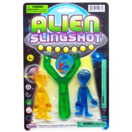 96 Wholesale 2 Pc 3.25" Aliens W/ 4.5" Slingshot