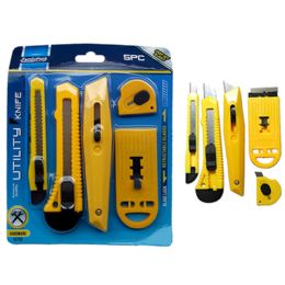 96 pieces 5 Pack Utility Knife - Kitchen Knives