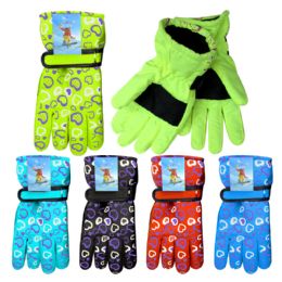 120 of Ladies Snow Print Ski Gloves
