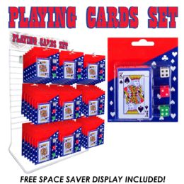 36 of 36pc Playing Cards With Dice Display