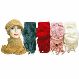 48 pieces Knit Hat + Scarf Set For Ladies - Winter Sets Scarves , Hats & Gloves