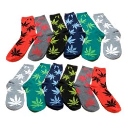 144 of 3 Pack Leaf Socks Autumn Styles