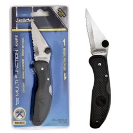 24 pieces Multi Function Pocket Knife Black 6.7" - Kitchen Knives