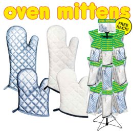 144 pieces 144pc Oven Mitten Display - Oven Mits & Pot Holders