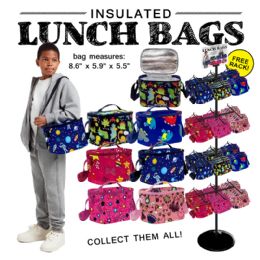 72 pieces 72pc Insulated Kids Lunch Bag Display - Cooler & Lunch Bags
