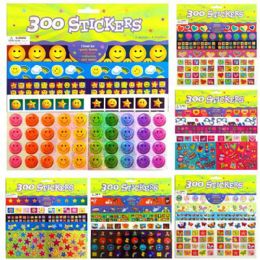 300 pieces 300 Pc Sticker Collections 6 Assorted Styles - Stickers