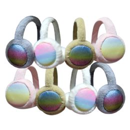 120 Wholesale Rainbow Earmuffs - 6 Assorted Colors