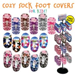 144 of 144pc Cozy Kids Slipper Sock Display
