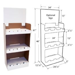 Floor Display 3 Level 46" X 24" X 13.5 " - Displays & Fixtures