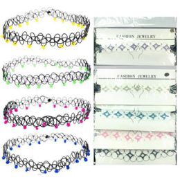144 pieces Invisible Necklace Assorted Colors - Necklace