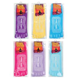144 Wholesale Yoga Sock's NoN-Slip. 6 Color's Assorted