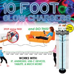 72 pieces 72pc 10ft Glow Cord Display - Wires and Cables