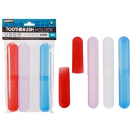 96 pieces 4pc Toothbrush Holders 8" Each - Toothbrushes and Toothpaste