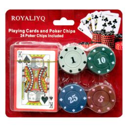 144 of Playing Cards & 24 Poker Chips