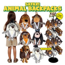 72 pieces 72pc Animal Backpack Display 6 Assorted Styles - Backpacks 18" or Larger