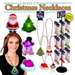 192 pieces 192pc Flashing Christmas Necklace Display - Necklace
