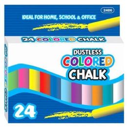 24 pieces 24 Pc Color Dustless Chalk 24 Pack - Chalk,Chalkboards,Crayons