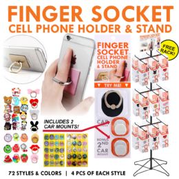 144 pieces 144pc Display Finger Sockets Cell Phone Holder Display. - Tripods and Phone Holders