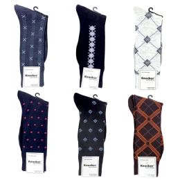 288 pieces Size 10-13 Mens Patterned Dress Socks - Mens Dress Sock