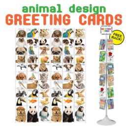 720 Wholesale 720pc Animal Greeting Card Display