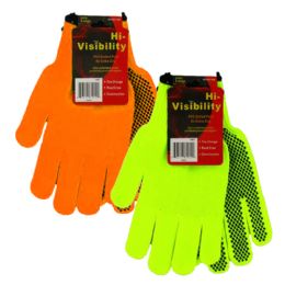 240 pieces High Visibility Work Gloves In 2 Colors: Yellow & Orange - Working Gloves