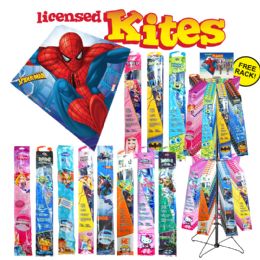 144 Pieces Jumbo Licensed Kite 144 Pc Display - Kites