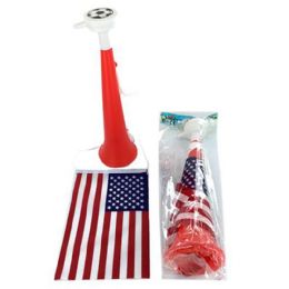 240 pieces of Blow Air Horn With Usa Flag 11.5"
