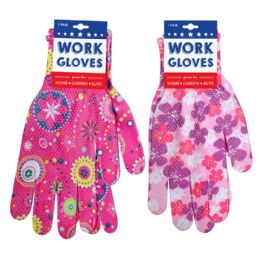 300 of Pink Floral Garden Gloves