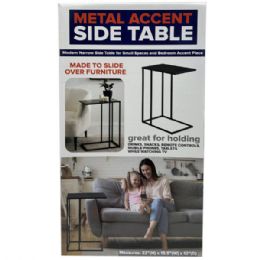 2 Wholesale 15.75" X 22" Sleek Black Metal Side Table