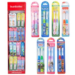 96 pieces Toothbrush Kids 2pk Licensed 96pc Wing Display 7assorted - Toothbrushes and Toothpaste