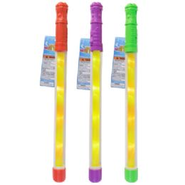 6 pieces Water Blaster 24in Light - Up 3 Asst Colors / ht - Water Guns