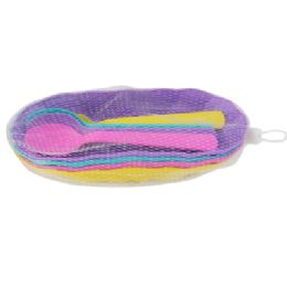 24 Wholesale Banana Split Dish Mesh Bag W/ Hang Tag 8pc Set 8.25in X 3.5in Trays