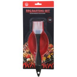 18 pieces Bbq Basting Set Silicone Brush W/ SnaP-In Bowl 200ml/ 6.8oz Bowl - BBQ supplies