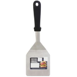 12 pieces Bbq Griddle Spatula 13in L S/s 430 Heavyduty 4.5in Wide W/ Plastic Handle Bbq Label - BBQ supplies