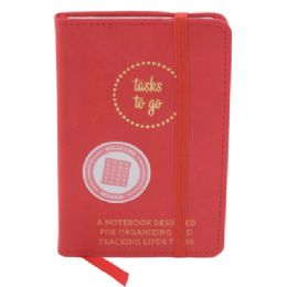 12 of Journal Leatherette 3.5x5.5 Task Freestyle Red 192 Lined Pages