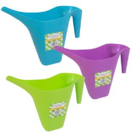 36 pieces Watering Can Plastic 64oz/135wt/ 3 Colors/ Upc LabeL-Max 57oz To Avoid Spilling - Garden Tools