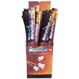 120 pieces Mallosticks 4 Pack Heavy Duty Ready To Use Biodegradable Marshmallow Roasting Sticks In Floor Display - BBQ supplies