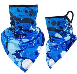 24 Pieces Neck Gaiters Paint Print Triangle Face Shields - Face Mask