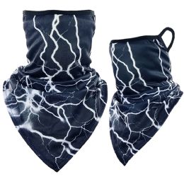 24 Pieces Neck Gaiters Lightning Print Triangle Face Shields - Face Mask