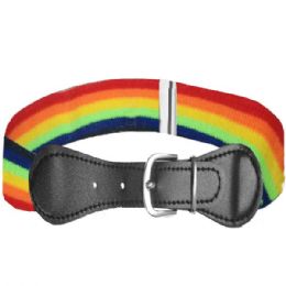 24 of Rainbow Stretch Belts For Kids Striped Design