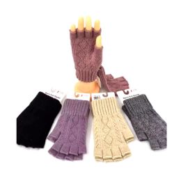 48 Pieces Ladies' Fingerless Gloves - Fuzzy Gloves
