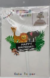 600 Pieces Themed Acrylic Cake Topper, Safari 7in - Party Accessory Sets