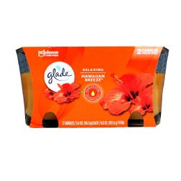 3 pieces Glade Candle Scented 3.4 Oz 2 Pk Hawaiian Breeze & Vanilla Passion Fruit - Candles & Accessories