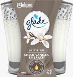 6 pieces Glade Candle Scented 3.4 Oz Sheer Vanilla Embrace - Candles & Accessories