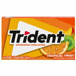 144 pieces Trident Gum 14 Stk Tropical Twist - Food & Beverage