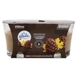 3 pieces Glade Candle Scented 3.4 Oz 2 Pk Cashmere Woods - Candles & Accessories