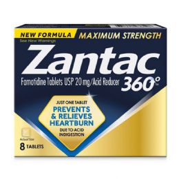 24 pieces Zantac Anti Acid 20 Mg 8 Ct 360 Maximum Strength - Pain and Allergy Relief