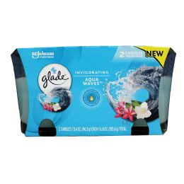 3 pieces Glade Candle Scented 3.4 Oz 2 Pk Invgrtng Aquq Waves - Candles & Accessories