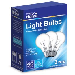 40 Pieces Simply For Home Light Bulb 3 Pk 40w Clear - Lightbulbs