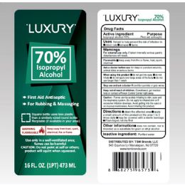 12 pieces Luxury Isoproply Alcohol 16 Oz White 70% - Personal Care Items